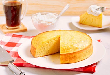 Budín de polenta con naranja sin un pedazo de rebanada