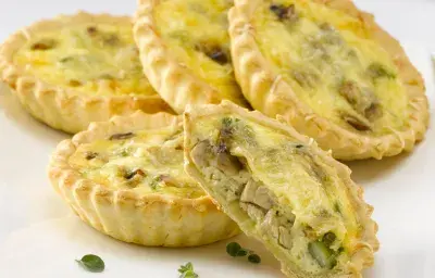 Quiche de Pollo, Champiñones y Espárragos