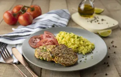 Croqueta de atún con verduras