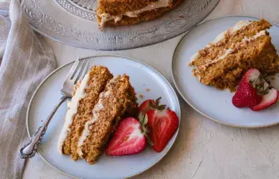 Carrot cake con frosting de castañas de Cajú