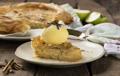 Tarta strudel de manzana