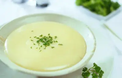 crema liviana de papas con yogurt