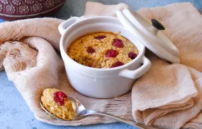 Avena horneada con manzana