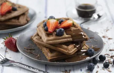 Waffles de chocolate