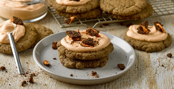 Crumble cookie de tritón naranja