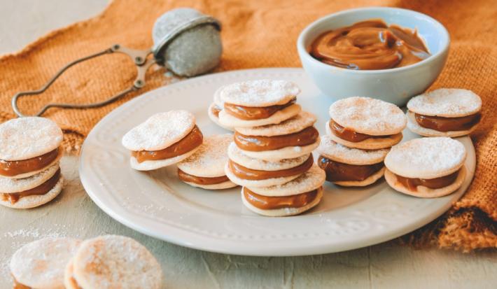 Mini alfajores de hoja