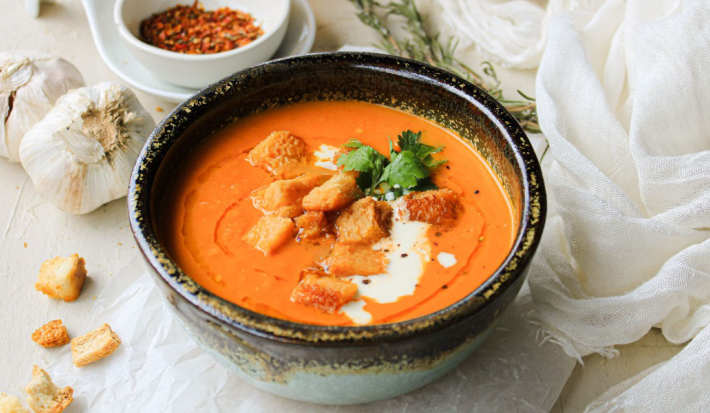 Sopa de tomates asados