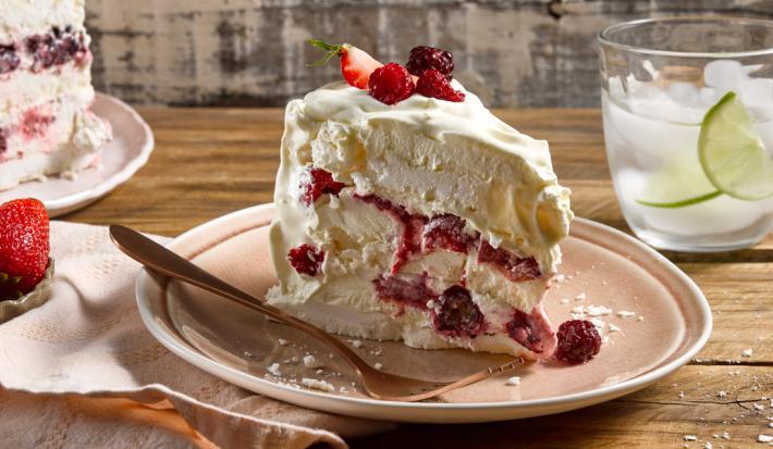 Torta helada de Merengue sin azúcar