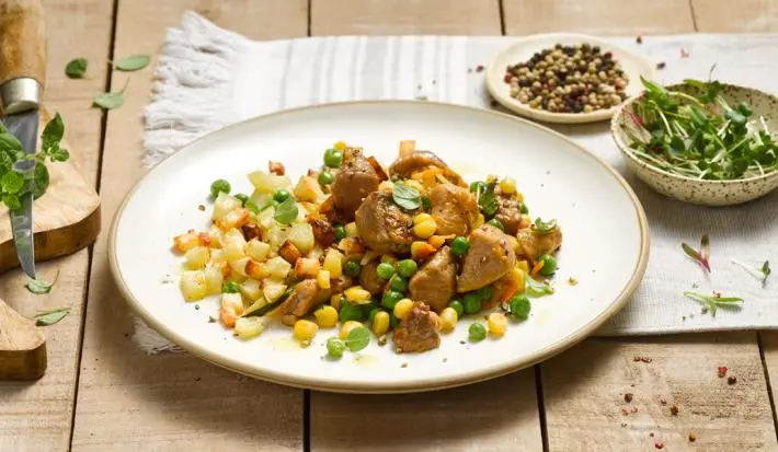 Fricasé de Cerdo y Verduras