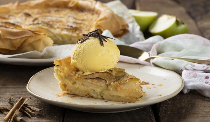 Tarta strudel de manzana