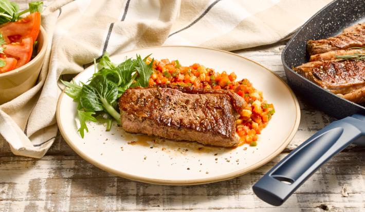 Lomo grillado con Ragout de Verduras