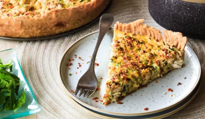 Quiche de reineta y zapallo italiano