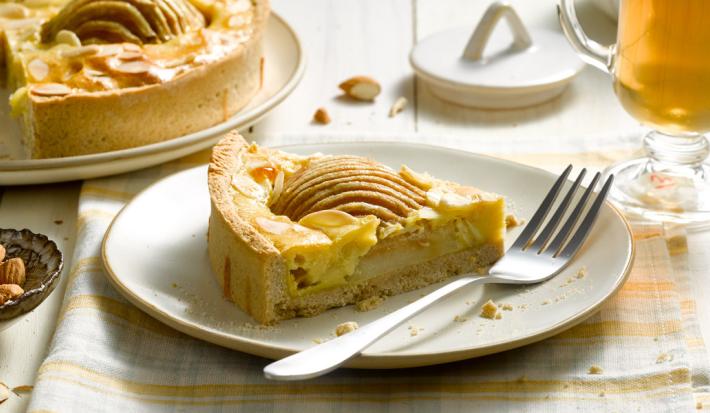 Kuchen de pera con almendras