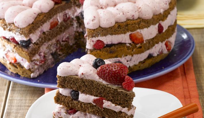 Torta de Berries sin Azúcar