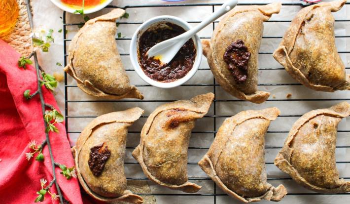 Empanadas de pino de berenjena