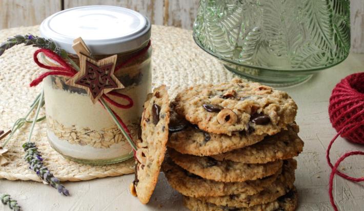 Mix de galletas en frasco para regalar