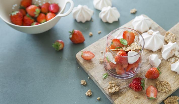 Delicias de Merengue de Fresa y Cereal