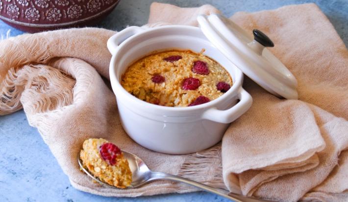 Avena horneada con manzana