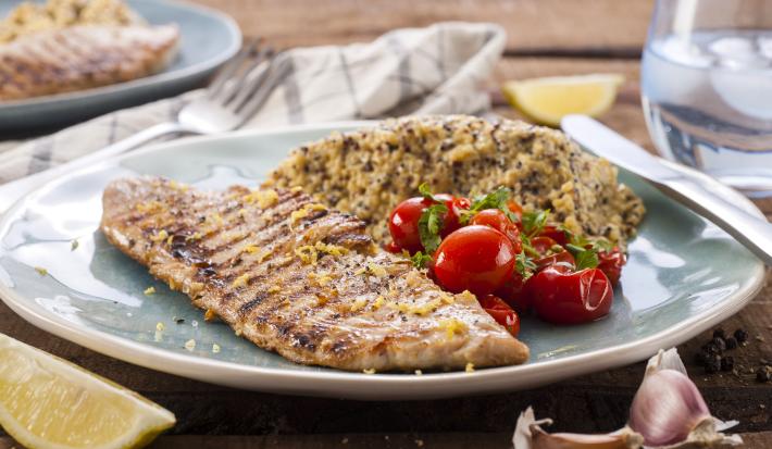 Pescado con quinoa