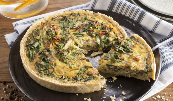 Quiche de Espinaca, Cebolla y Tocino