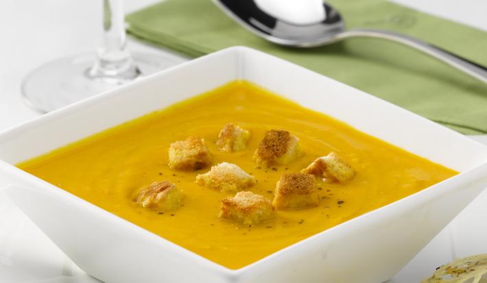 potage de zapallo y zanahoria al jengibre